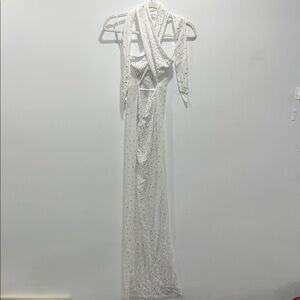 12th Tribe White Backless Dress